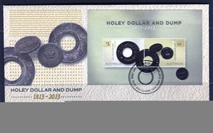 2013 Australia Holey dólar y volteo 1813-2013 mini hoja edición estándar FDC, en muy buen estado - Imagen 1 de 1