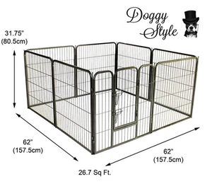 DOGGY STYLE 8 SIDED HEAVY DUTY PUPPY PLAY PEN WHELPING DOG CAGE FENCE DS-HD01M R - Picture 1 of 3