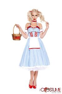 Dorothy Doll Women Costume Adult Western Ladies Dress up Halloween Barbie Outfit