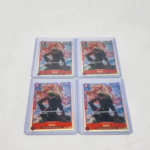 4x One Piece TCG Sanji OP10-005 SR Royal Blood English - Pack Fresh NM - Picture 1 of 24