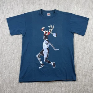 Vintage Michael "Hare Jordan" Nike Shirt 1991 USA Space Jam Bugs Bunny Rare Sz L - Picture 1 of 7