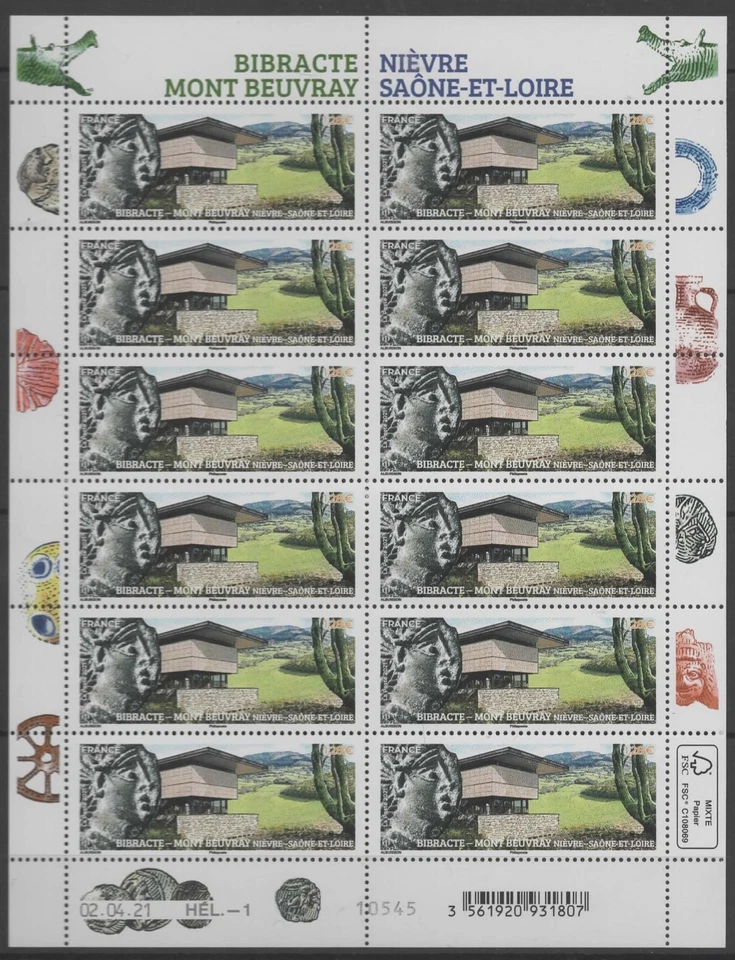 France - Feuillets de France - 2021 - No F22 - "Bibracte -Mont Beuvray" (**) - Photo 1/1