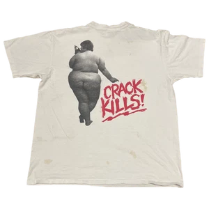 Vintage Life's A Beach Surf Gear "Crack Kills" T-Shirt - Bild 1 von 3