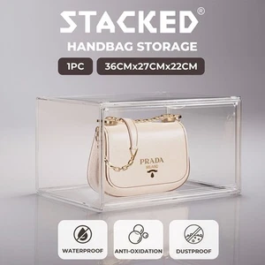 Stacked 1Pc Handbag Storage Clear Display Stackable Organizer Waterproof - Picture 1 of 12