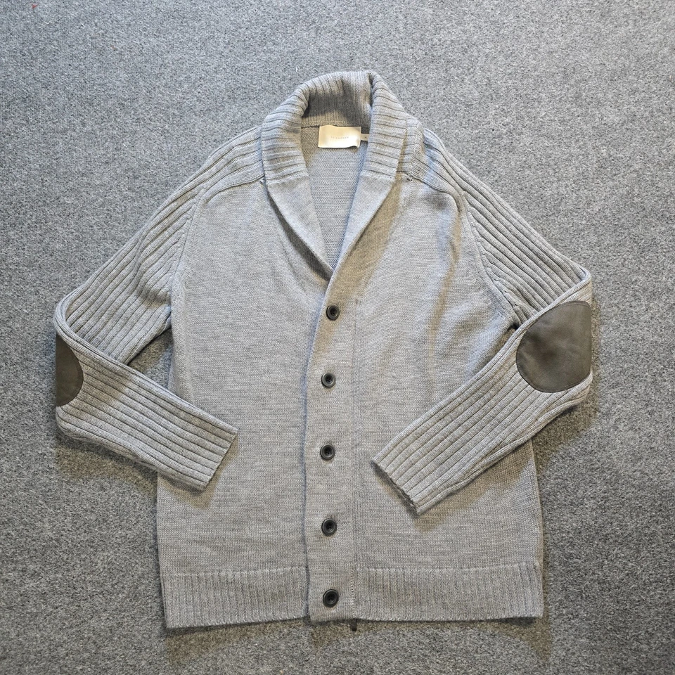 Suéter 7 Diamantes Para Hombres XL Gris Lana Cremallera Botón Codera Cápsula Academia Foto 1 de 4