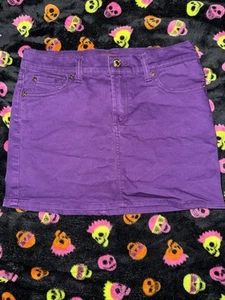 7 For All Mankind Girls size 12 Purple Denim Skirt EXCELLET CONDITION CUTE! - Picture 1 of 7
