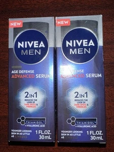 Nivea MEN Age Defense Advanced Serum 2 in 1 Dark Spots & Wrinkles 30ml 2pk - Picture 1 of 1