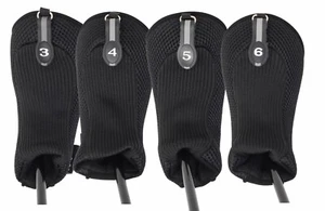 3 4 5 6 GOLF CLUBS COMPLETE FULL SET NEW THICK NEOPRENE BLACK HYBRID HEAD COVERS - Picture 1 of 5