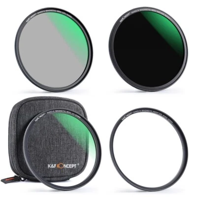 K&F  37mm-46mm MCUV+CPL+ND1000+Adapter Ring Magnetic 4 in 1 Lens Filter Kit - Image 1 of 4