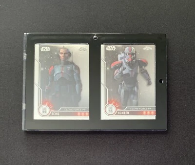 2023 Topps Chrome Star Wars Framed Trading Cards Set Echo & Hunter The Bad Batch - Image 1 of 4