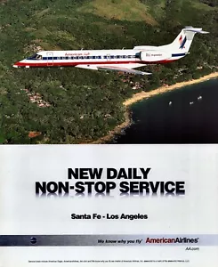 2010 AMERICAN AIRLINES Daily Service Santa Fe - Los Angeles ~ VINTAGE PRINT AD - Picture 1 of 1