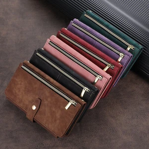 Doka Zipper PU Leather Wallet Case Phone Cover for Xiaomi Poco X3 NFC Note 9 10 - Picture 1 of 18