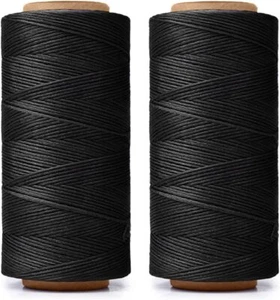 Wachsfaden, 568 Yards 2 Stück 150D 0,8 mm Gewinde für Leder schwarz - Bild 1 von 1