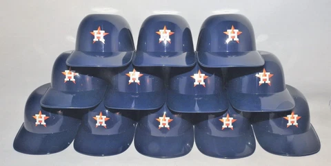 Lot of (12) HOUSTON ASTROS Ice Cream SUNDAE HELMETS New Baseball Mini Snack Bowl Cover