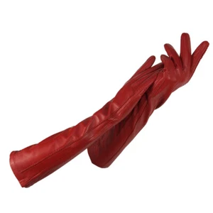 Elbow 18.5" Long Real Sheep Leather Long Evening Gloves Multi Colors - Picture 1 of 20