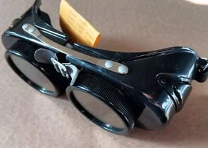 Vtg Safety Goggles Leather Nose Guard welding steampunk - Picture 1 of 4