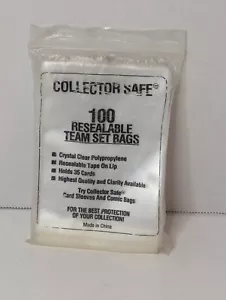 200 Resealable Team Set Plastic Sleeves - Holds 35 Cards - Picture 1 of 2