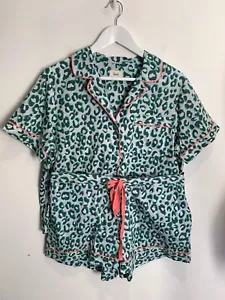 HUSH pyjamas outfit L VGC co-ord pattern animal print matching set cotton - Picture 1 of 6