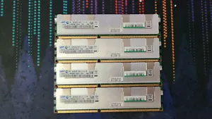 Samsung 16GB (4x4GB) 4Rx8 PC3-8500R DDR3-1066Mz ECC Server RAM M393B5173FHD-CF8 - Picture 1 of 3