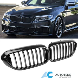 Kühlergrill Grill Nieren für BMW 5er G30 G31 ab 16 glanz schwarz Einzelsteg - Bild 1 von 5