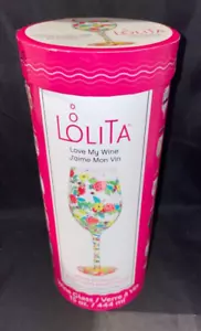 Designs by Lolita Frühling Blumen Rosen Gänseblümchen Weinglas handbemalt in Geschenkbox - Bild 1 von 4