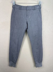 VINCE Wool Stretch Jogger Ribbed Cuff Trousers Hose Damen grau Gr. 2 - Bild 1 von 10