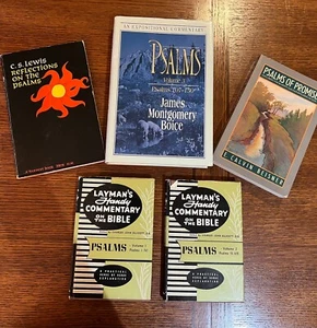 Lot of 5 Books, Commentaries on the Psalms; Lewis, Boice, Bisner, Ellicott - Imagen 1 de 21