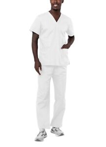 Adar Mens Medical Scrubs Set Medical Uniforms Roomy Fit (30 Colors) Comfortable