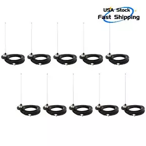 10PCS NMO 155-174MHz Antenna NMO Magnetic Mount VHF MINI RG58 Cable For Radio - Picture 1 of 3