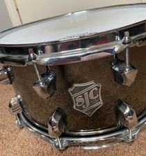 SJC Custom 7x14 Apollo Black Nickel Over brass snare Drum