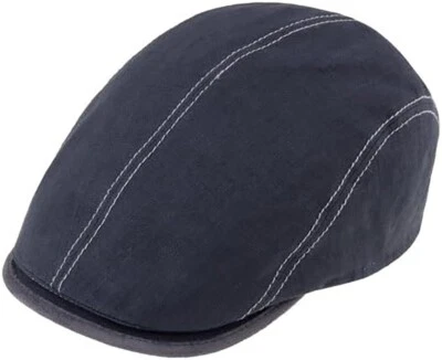 FIEBIG SINCE 1903 fiebig®LEINEN FLATCAP CAP KAPPE MÜTZE SCHIRMMÜTZE UV-SCHUTZ MARINEBLAU NEU TREND