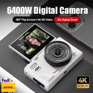 64MP Digital Camera 180° Flip Screen 18X Digital Zoom Camera Photography WIFI 4K - Picture 1 of 13
