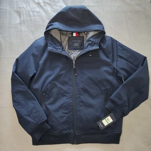 Tommy Hilfiger - Hooded Jacket - Water/Wind Resistant - Navy - Men's Size Large - Picture 1 of 8