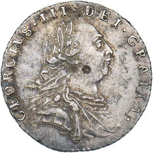 1787 Sixpence - George III British Silver Coin - Picture 1 of 2