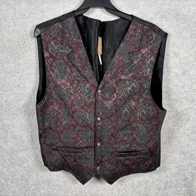 Wah Maker Yuma Az Frontier Clothing Mens Vest S True West Cowboy Western Wear - Image 1 of 4