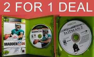 NFL Madden 06 & Hitman 2: Silent Assassin- Microsoft Xbox Video Game ~ LOT !!! - Picture 1 of 7