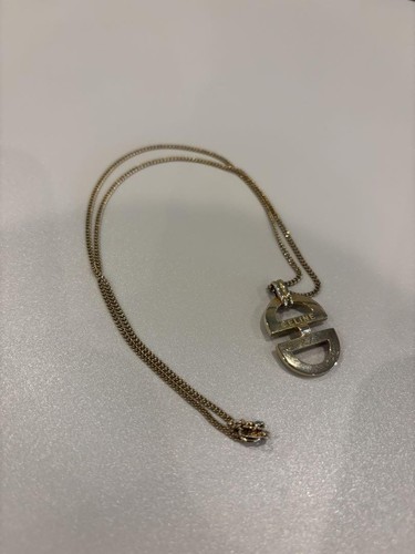 Collana CELINE rara collana vintage logo semplice K18