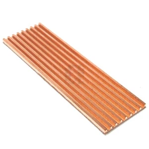M.2 2280 PCI-E NVME SSD Copper Heatsink w/Thermal Conductive Adhesive 2mm Height - Afbeelding 1 van 8