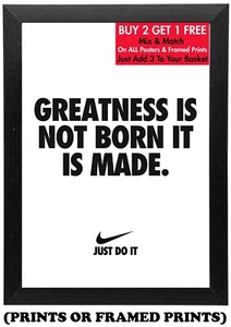 Póster Nike - La grandeza no nace, está hecha - Impresión de actitud positiva #061 - Imagen 1 de 17
