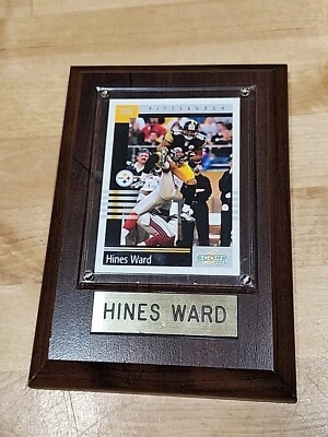 Tarjeta de puntuación de madera de 4,5" x 6,5" Pittsburgh Steelers Hines Ward 2003 ¿ Foto 1 de 2