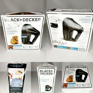 Black & Decker MX3200B 6 Speed Hand Mixer Slow Start No Mess + Storage Case