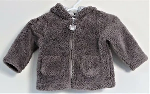 Chaqueta CARTER'S Talla 12 Meses Marrón Lanza Otoño Primavera con Cremallera Mangas Largas - Imagen 1 de 3
