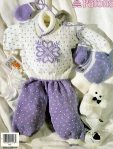 Patons Baby Knitting PATTERNS Playsuits Dresses Aran Nordic Cable 0-12 months - Picture 1 of 8