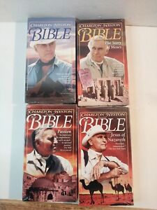 Charlton Heston Presents The Bible Factory Sealed New VHS Set 4