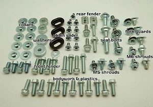 KIT COMPLETO DE PERNOS DE CUERPO DE PLÁSTICO SPECBOLT HONDA CR 80 85 125 250 450 480 500 - Imagen 1 de 5