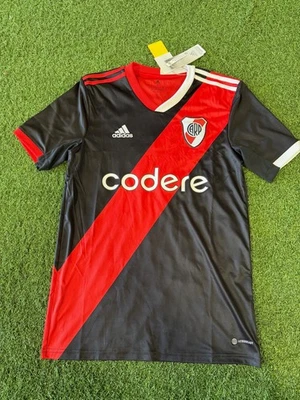 Мужская футболка Adidas River Plate 23/24 3rd - черная/красная - Изображение 1 из 4