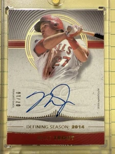 2021 Topps Definitive Mike Trout Defining Seasons Auto # /10 - Picture 1 of 11