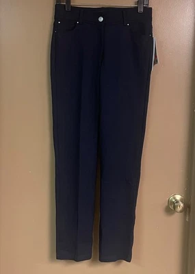 89th & Madison Mujer Pierna Recta Azul Marino Elastizado Pantalón de Trabajo Foto 1 de 4