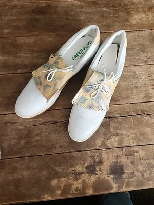 Zapato de golf vintage Footjoy Kiltie para mujer talla 81/2 AA AJUSTE ESTRECHO - cuero Foto 1 de 4