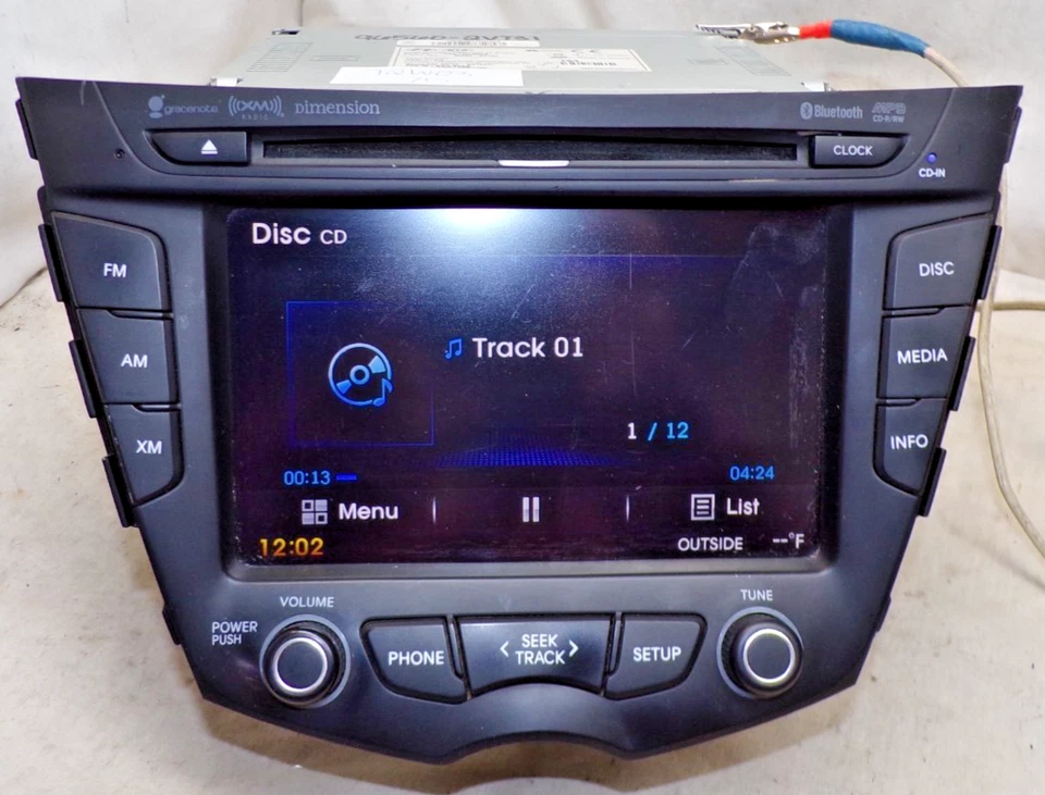 11 12 13 14 15 Hyundai Veloster Radio CD 96560-2V731 TQW03 Foto 1 de 4